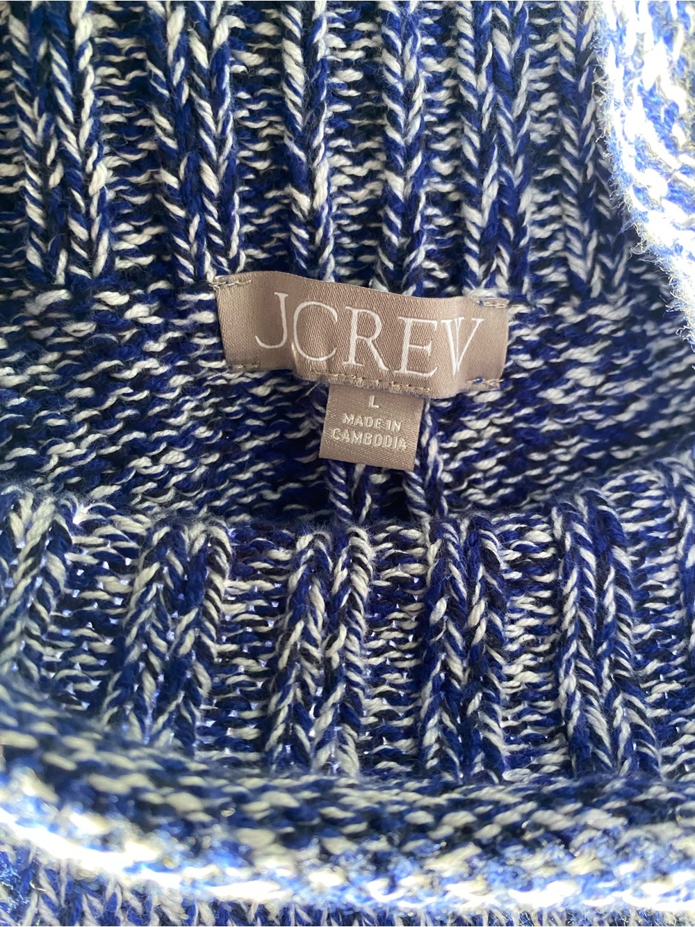 J.Crew 2025 Rollneck Blue Marled Sweater-L - Picture 4 of 6